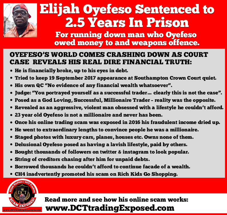 Elijah Oyefeso sent to prison